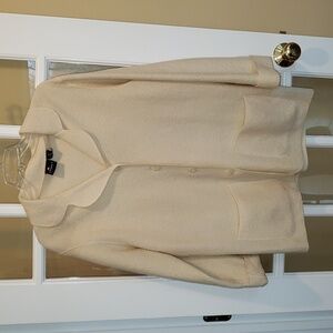 Vtg- Cream Button-Up Wool Jacket By Lizsport Size: SP